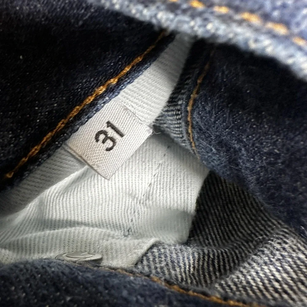 Gustin Jeans Blue Selvedge Denim Slim Taper Button Fly Raw Mens 31x32